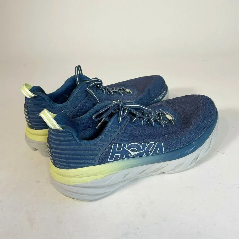 Hoka One One Womens Bondi 6 Running‎ Sneakers Blue Sz 10 Rubber Athletic 1019270